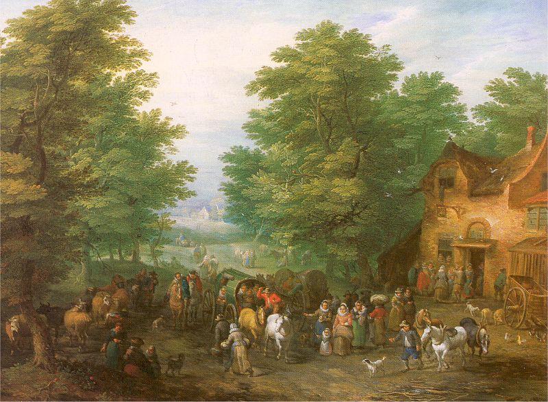 Michau, Theobald The Stop at the Country Inn oil painting picture